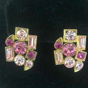 Pink Crystal Earrings